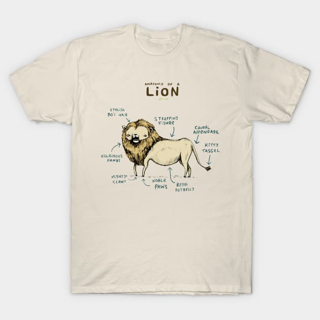 Anatomy of a Lion T-Shirt by Sophie Corrigan